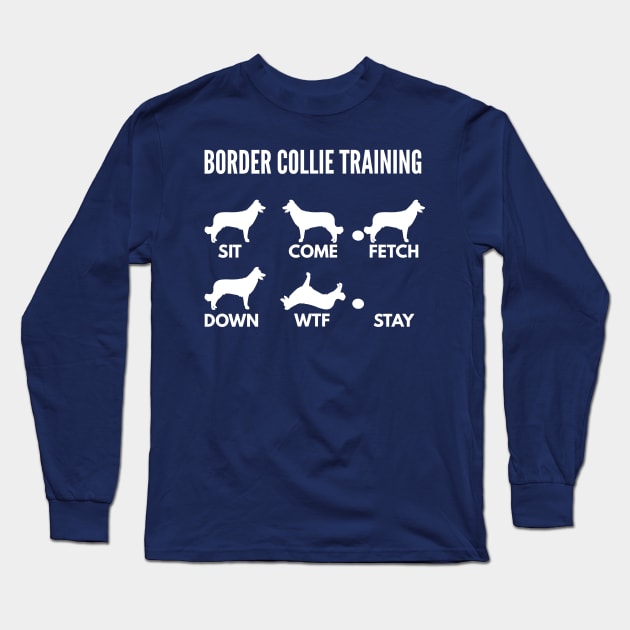 Border Collie Training Boxer Dog Tricks Long Sleeve T-Shirt by DoggyStyles